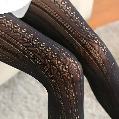 Noir Collants ajourés pour femmes