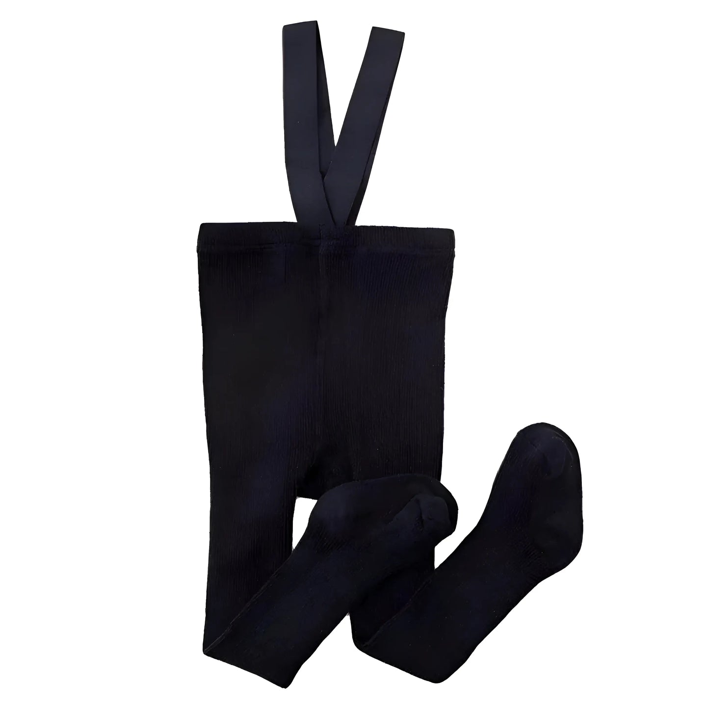 Noir Collants avec bretelles pour enfants