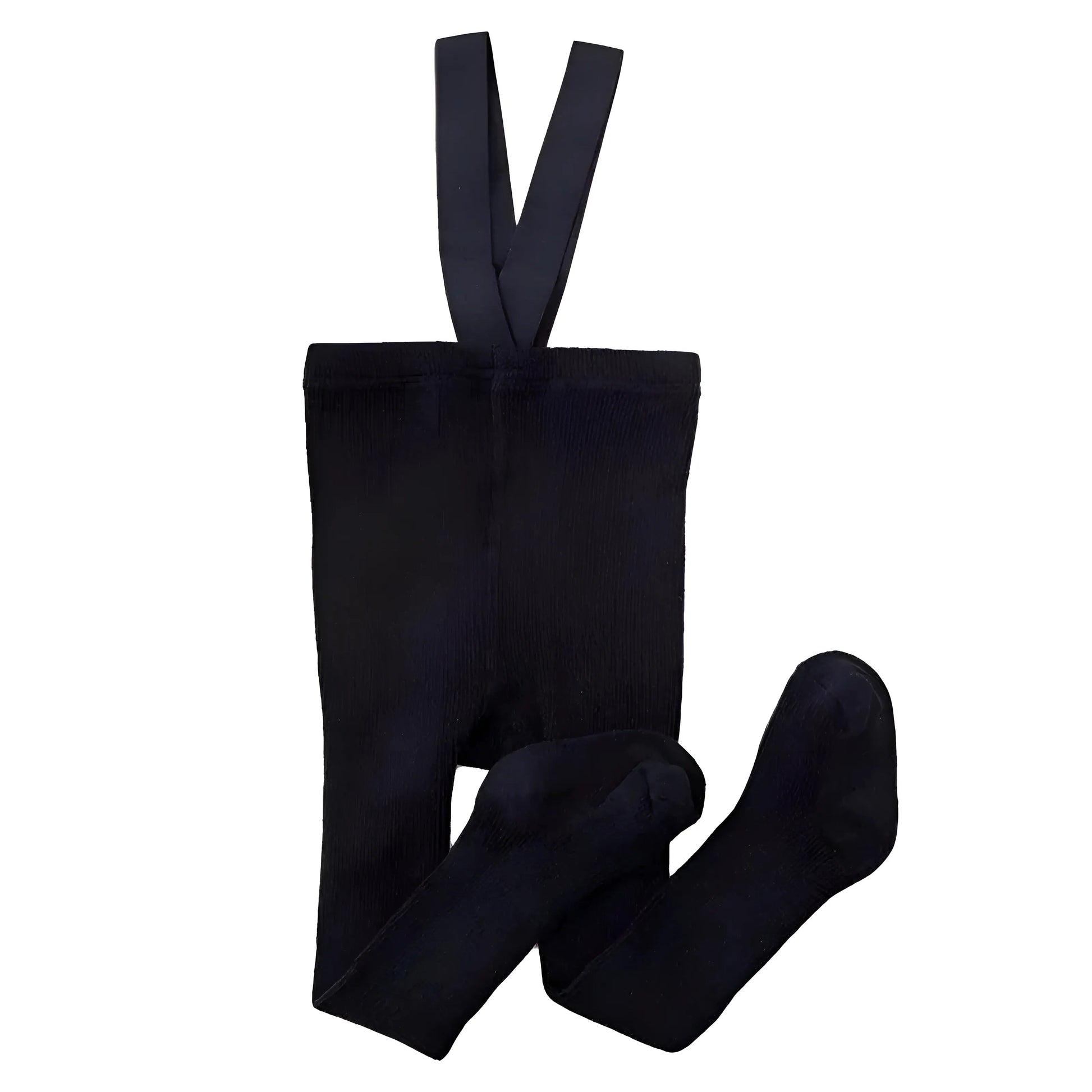 Noir Collants avec bretelles pour enfants