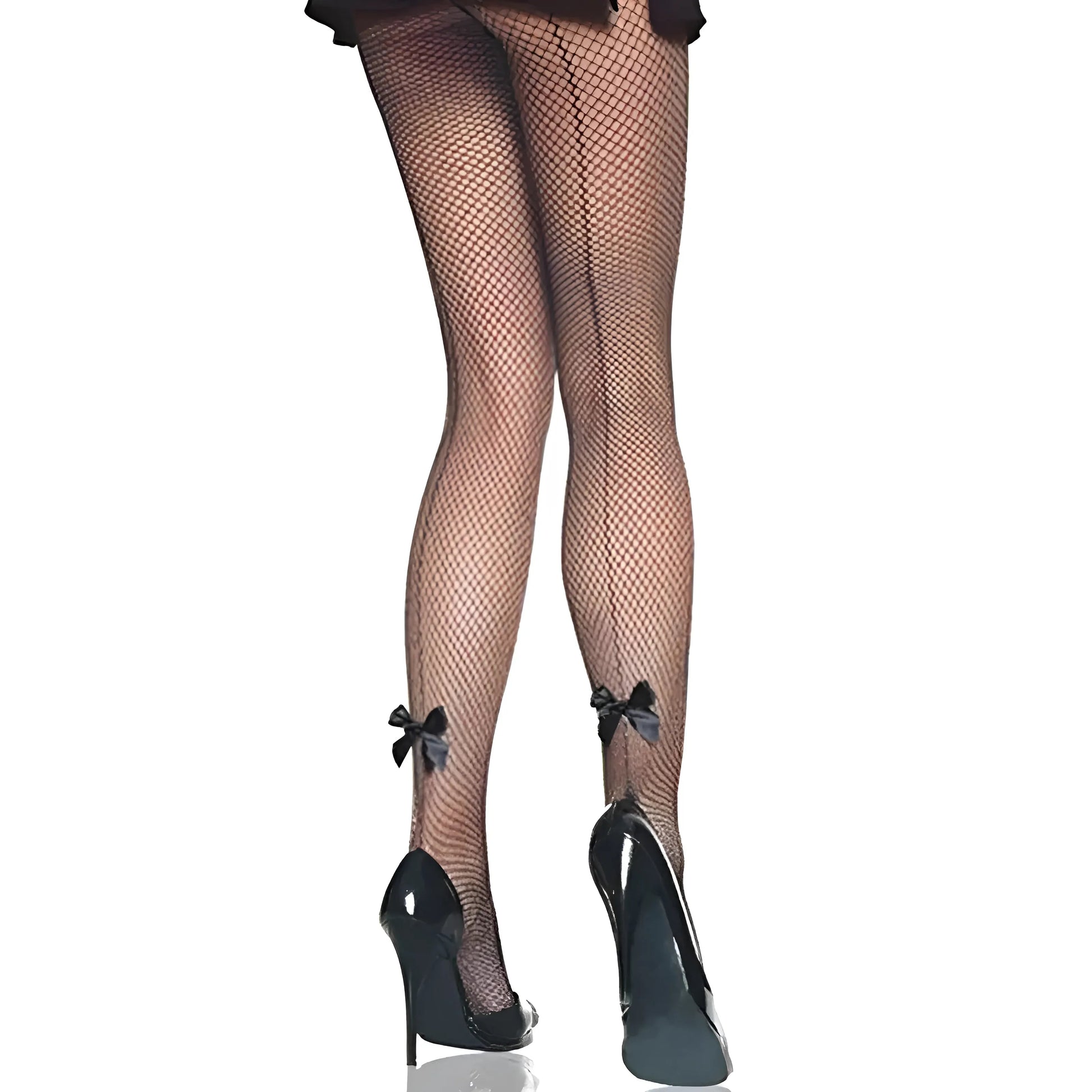 Noir Collants avec des nœuds décoratifs