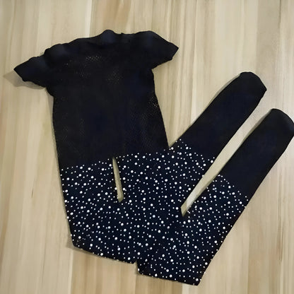 Noir Collants brillants