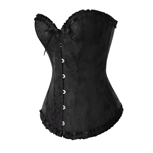 Noir Corset en dentelle avec liens