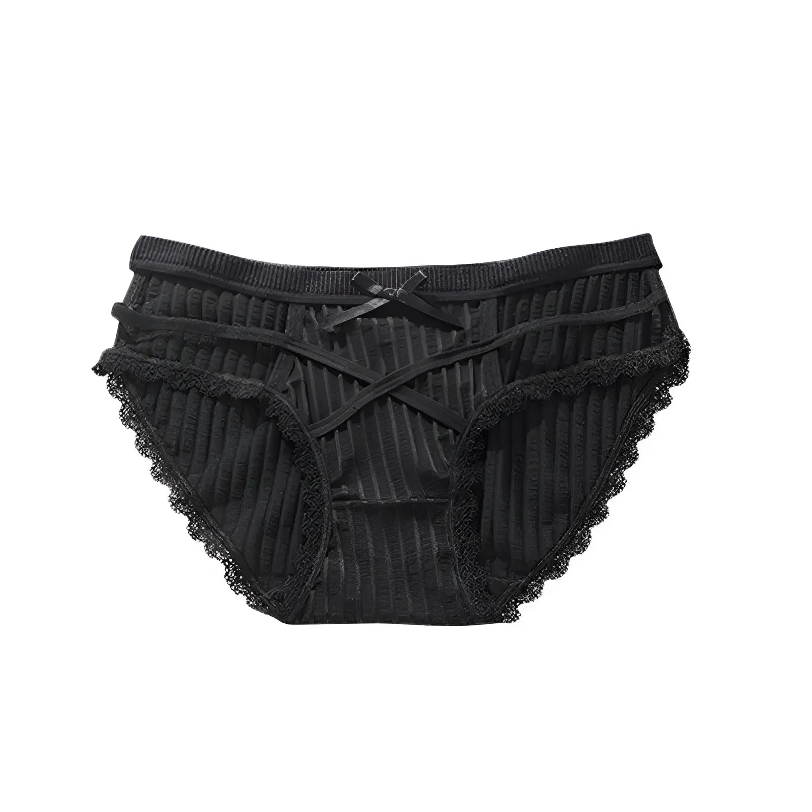 Noir Culottes en dentelle avec des bretelles