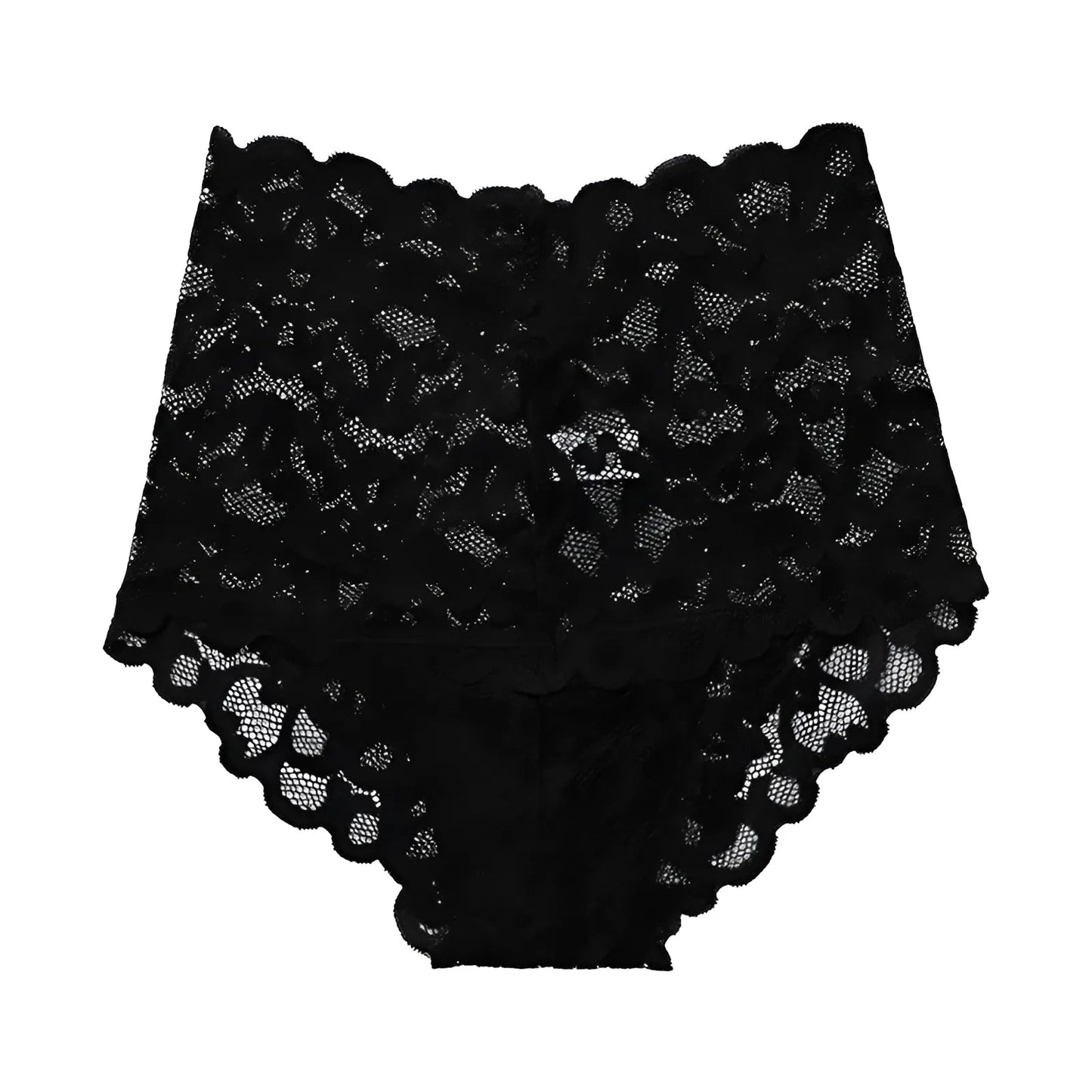 Noir Culottes en dentelle taille haute