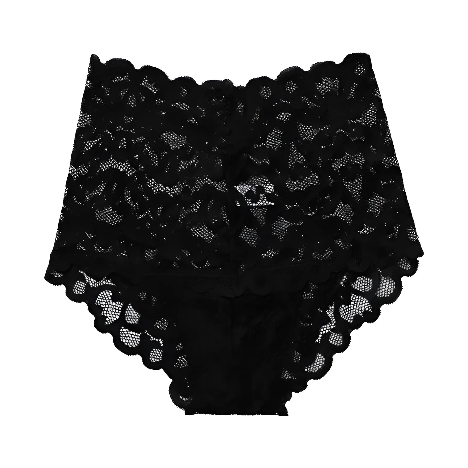 Noir Culottes en dentelle taille haute