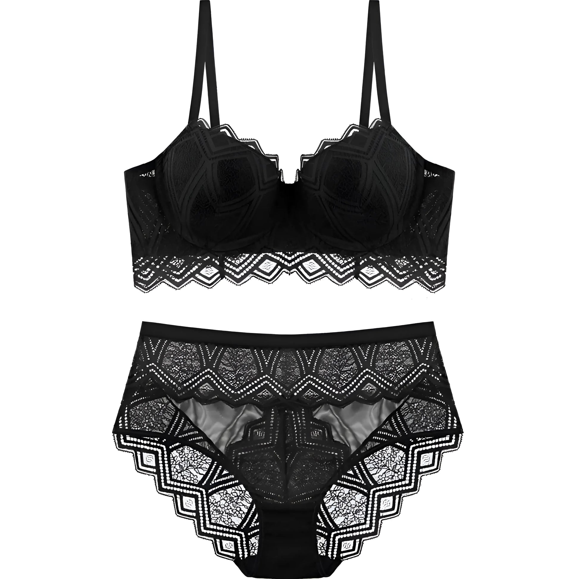 Noir Ensemble de lingerie avec dentelle