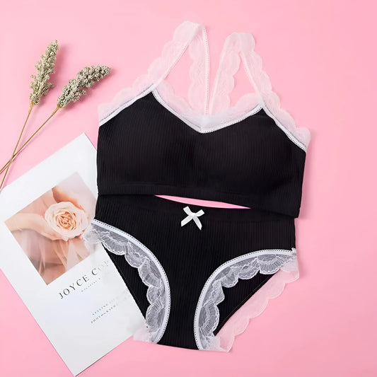 Noir Ensemble de lingerie classique