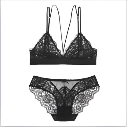 Noir Ensemble de lingerie en dentelle