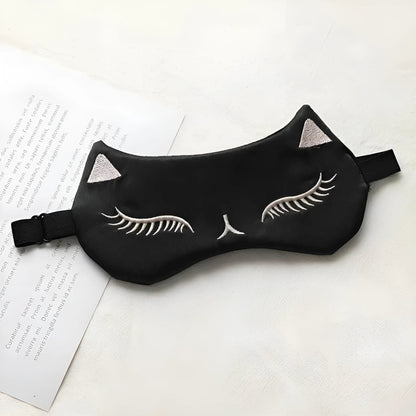 Noir Masque pour les yeux avec oreilles