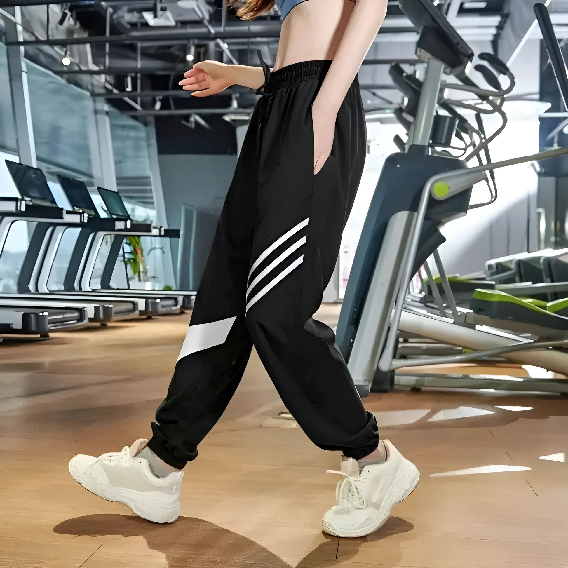 Noir Pantalons de survêtement amples