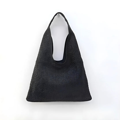 Noir Sac de plage tissé