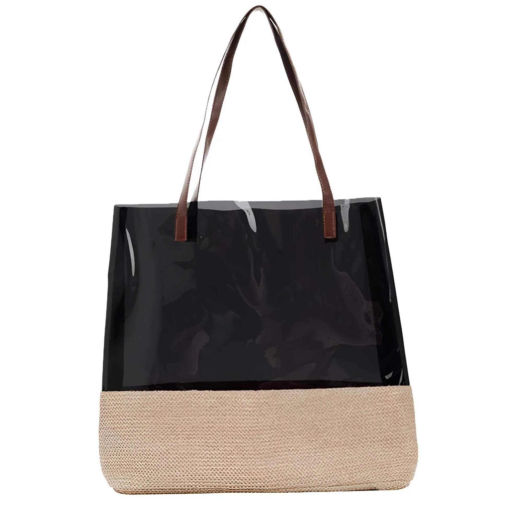 Noir Sac de plage transparent