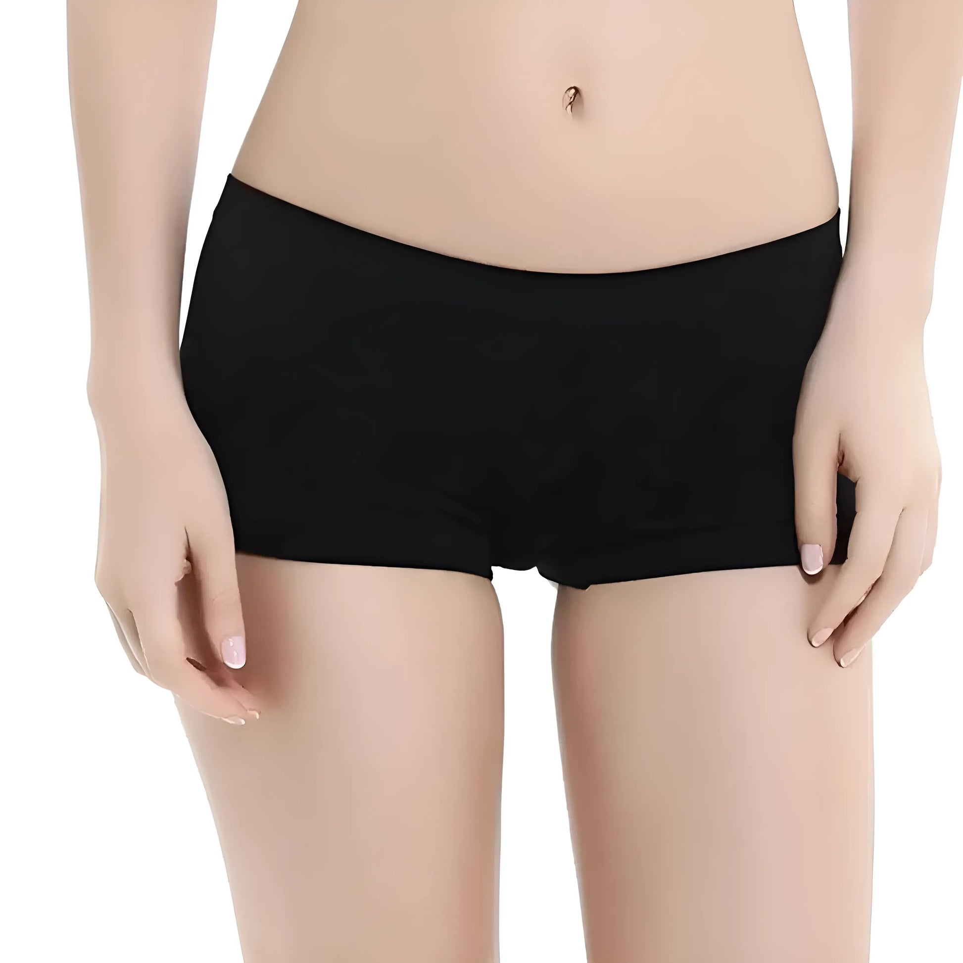 Noir Shorts boxers classiques pour femmes