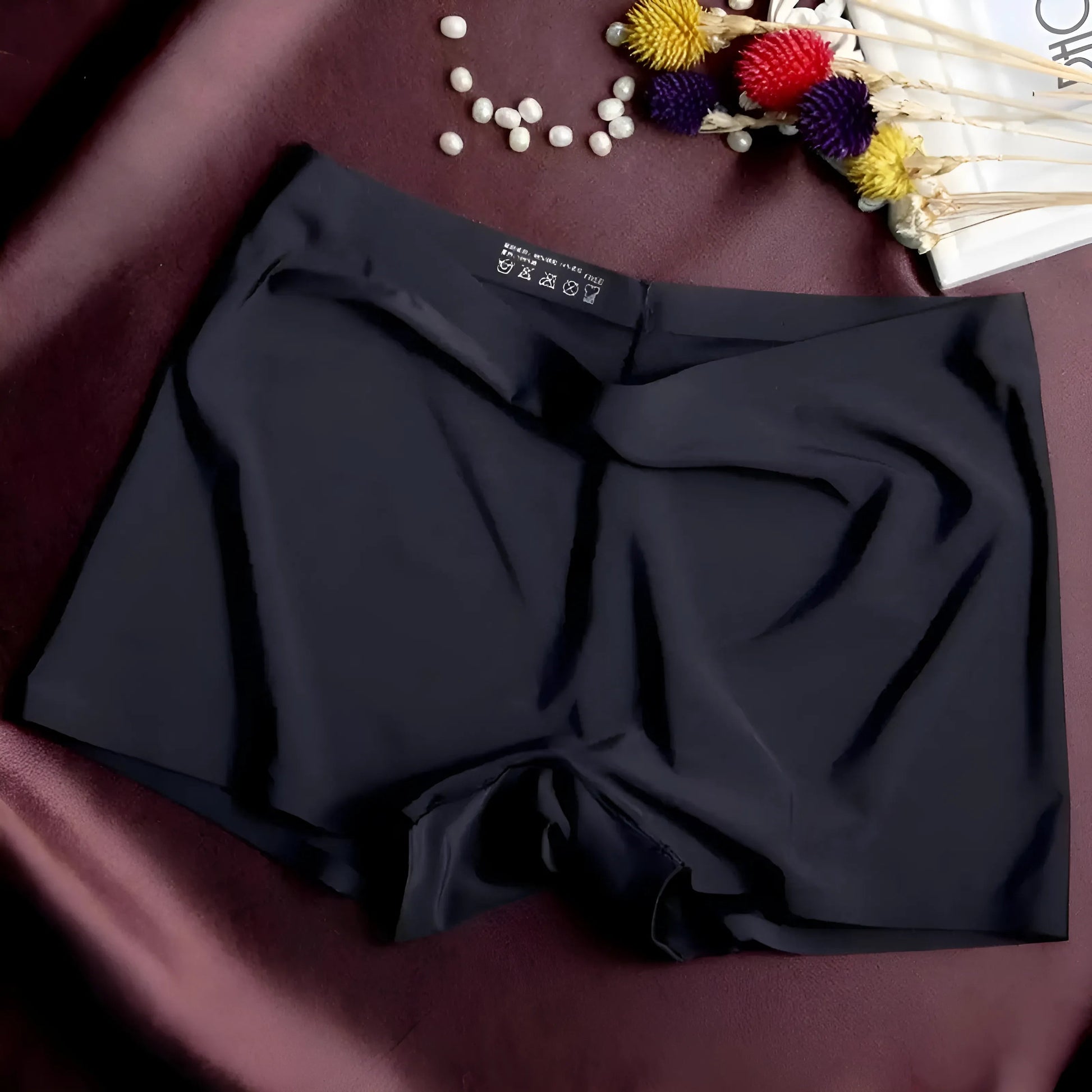 Noir Shorts boxers classiques pour femmes