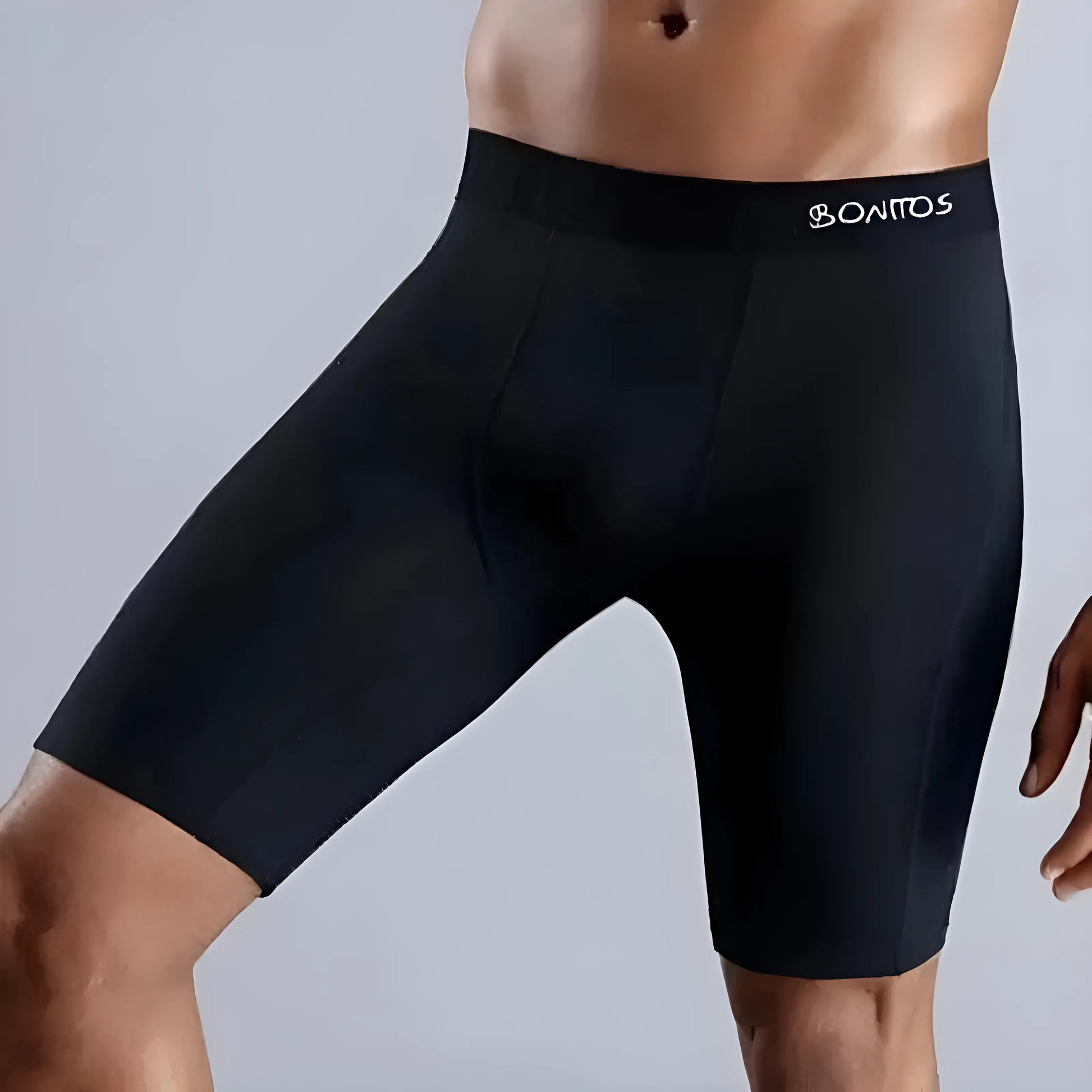 Noir Shorts boxers longs pour hommes