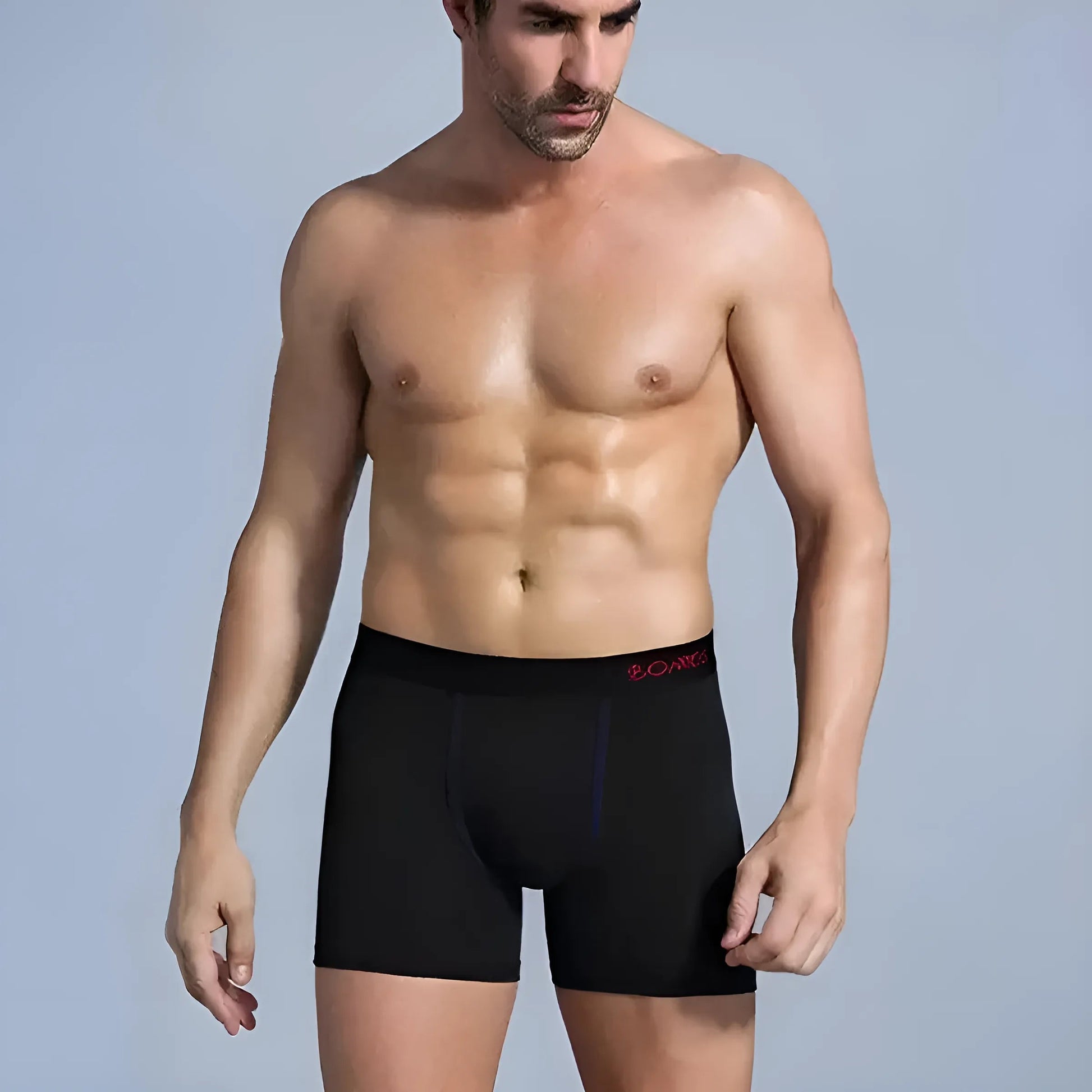 Noir Shorts boxers longs pour hommes