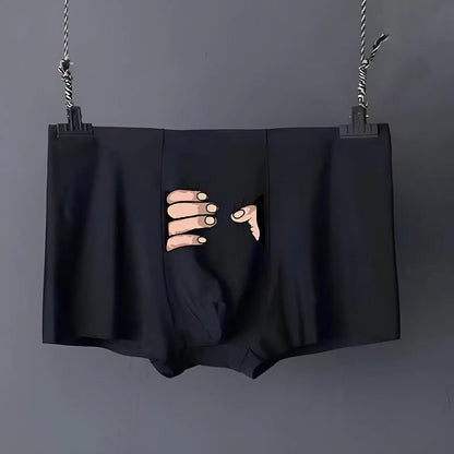 Noir Shorts de bain pour hommes avec imprimé amusant