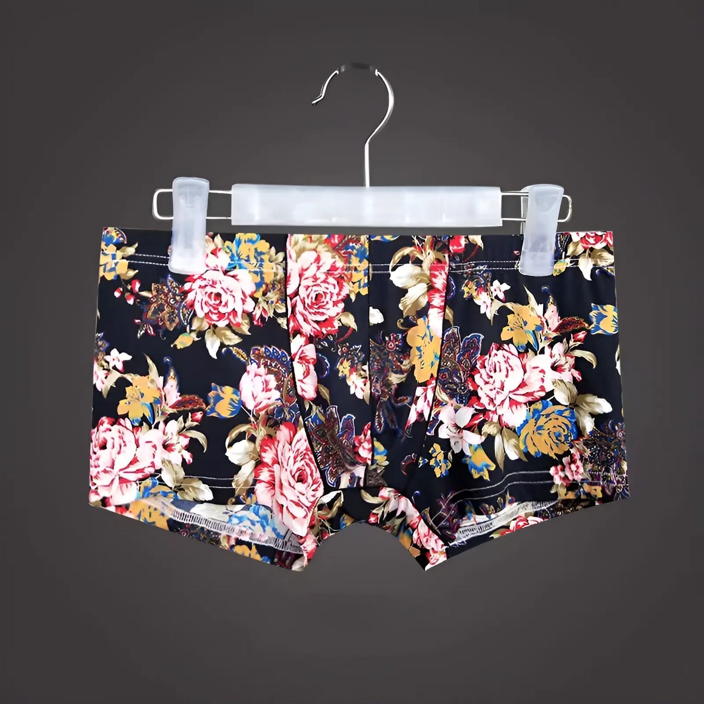 Noir Shorts en fleurs pour hommes