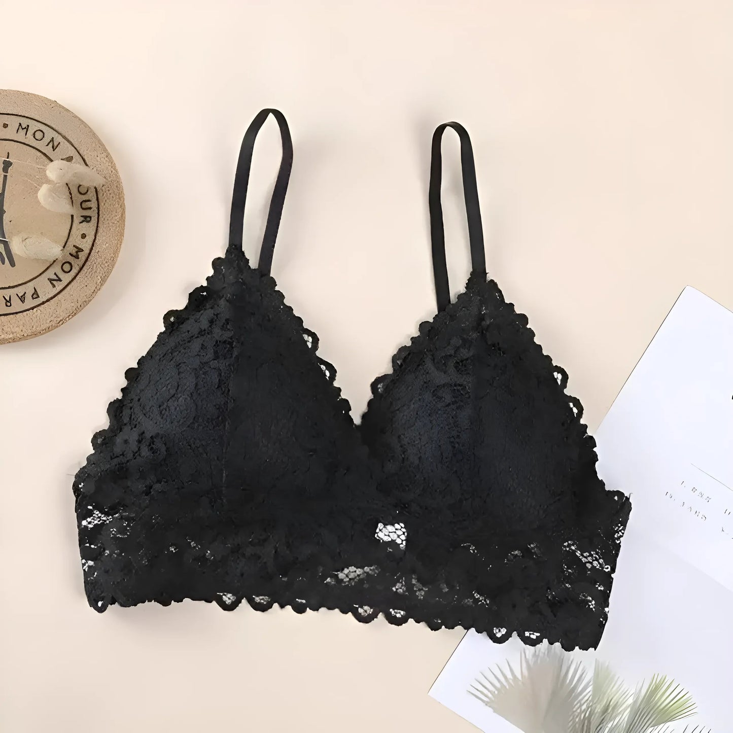 Noir Soutien-gorge en dentelle universel