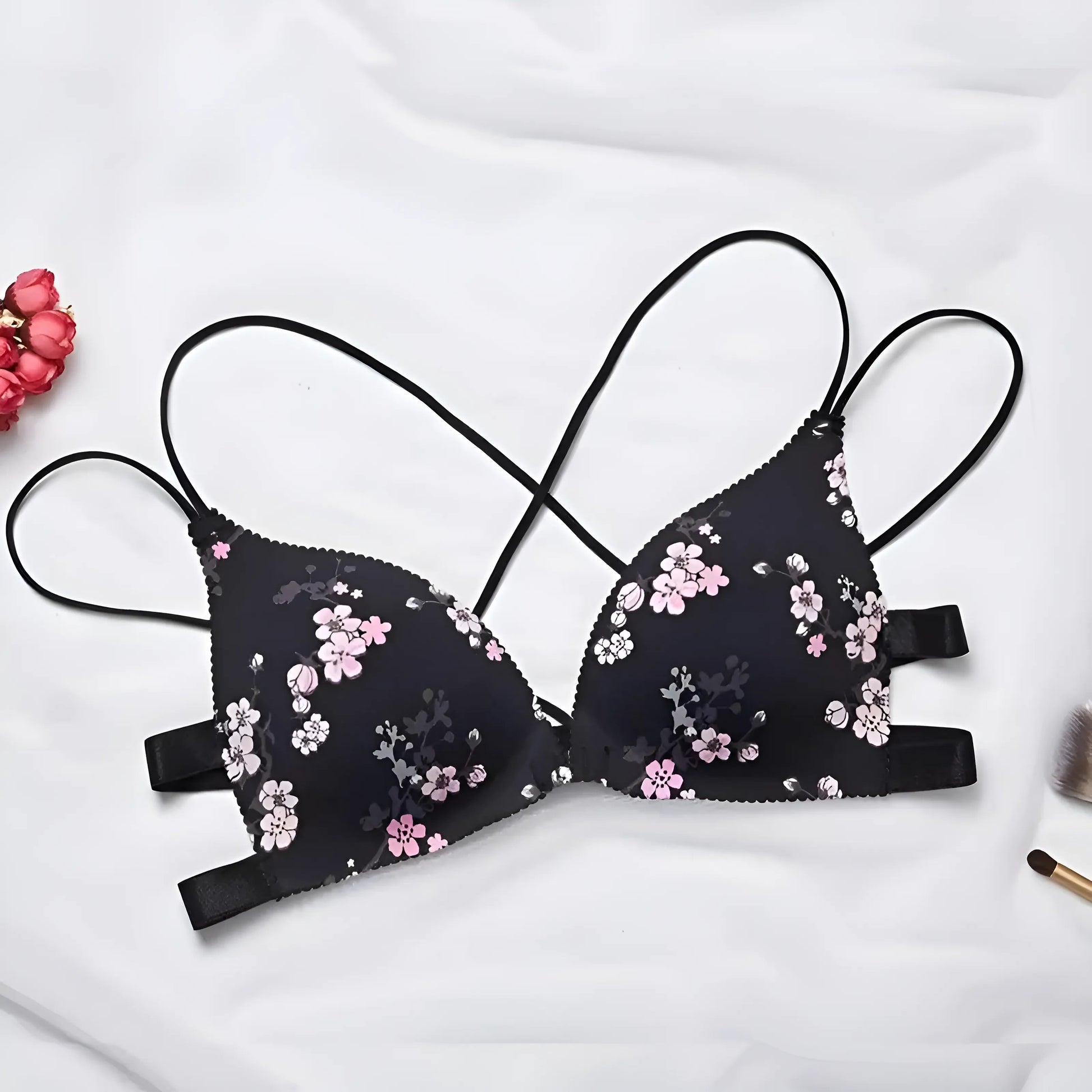 Noir Soutien-gorge push-up avec bretelles