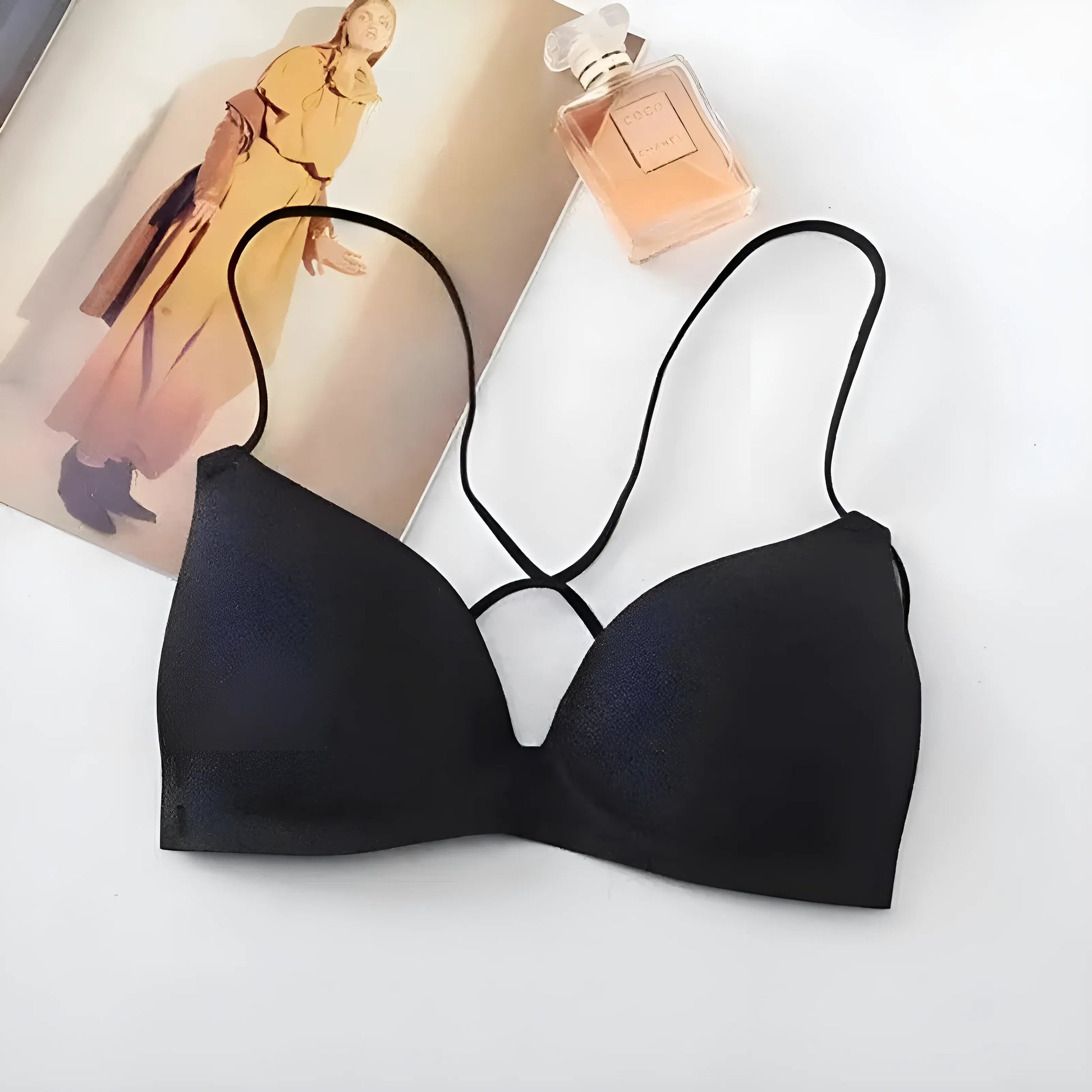 Noir Soutien-gorge push-up sans couture