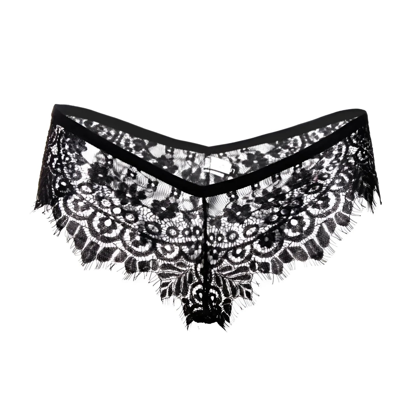 Noir String en dentelle