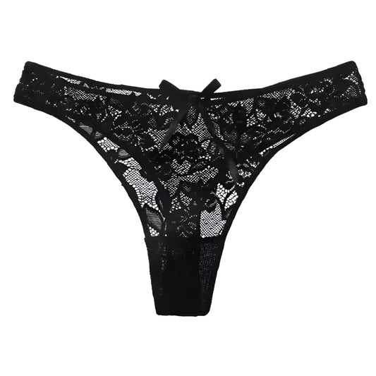 Noir String en dentelle classique universel