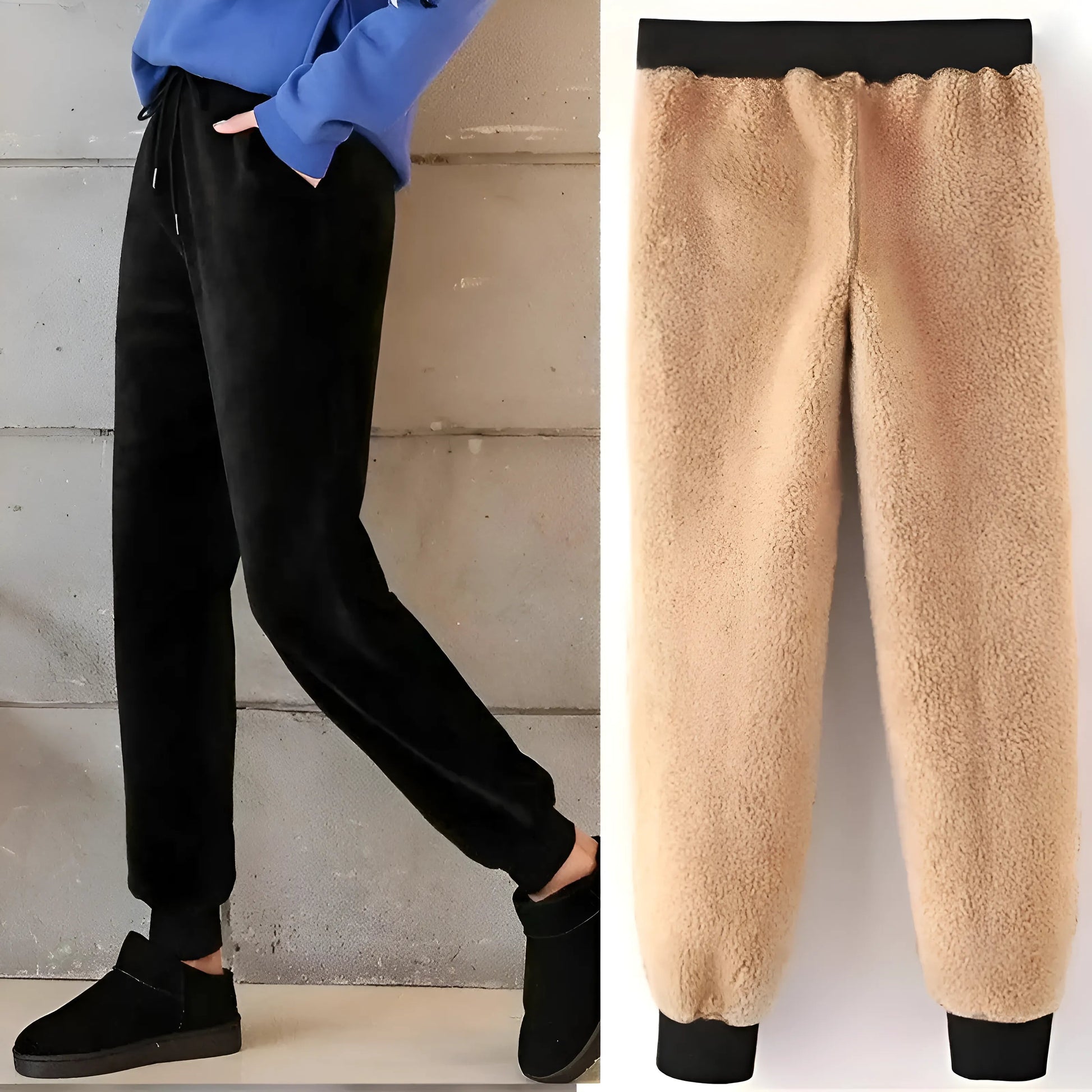Noir Survêtements doublés en velours