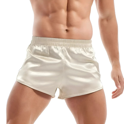 Or Shorts en satin pour hommes