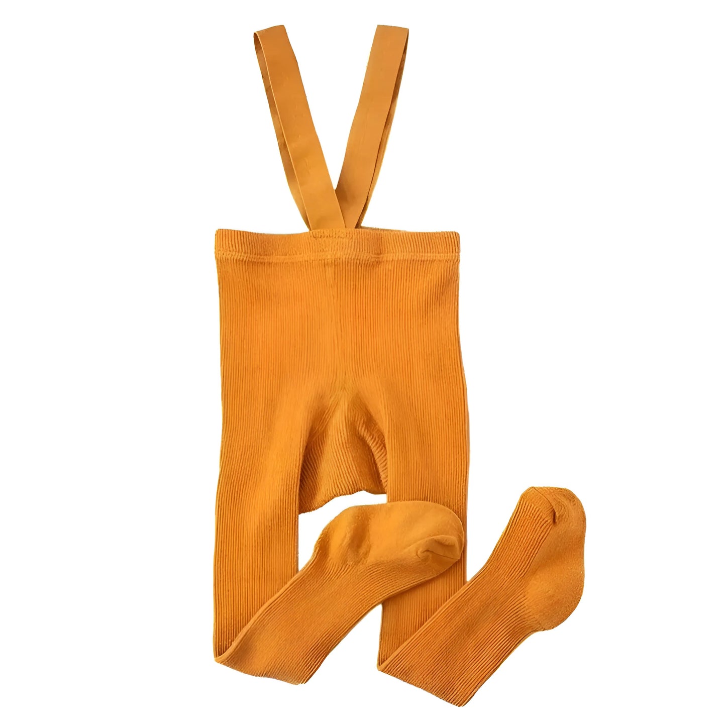 Orange Collants avec bretelles pour enfants