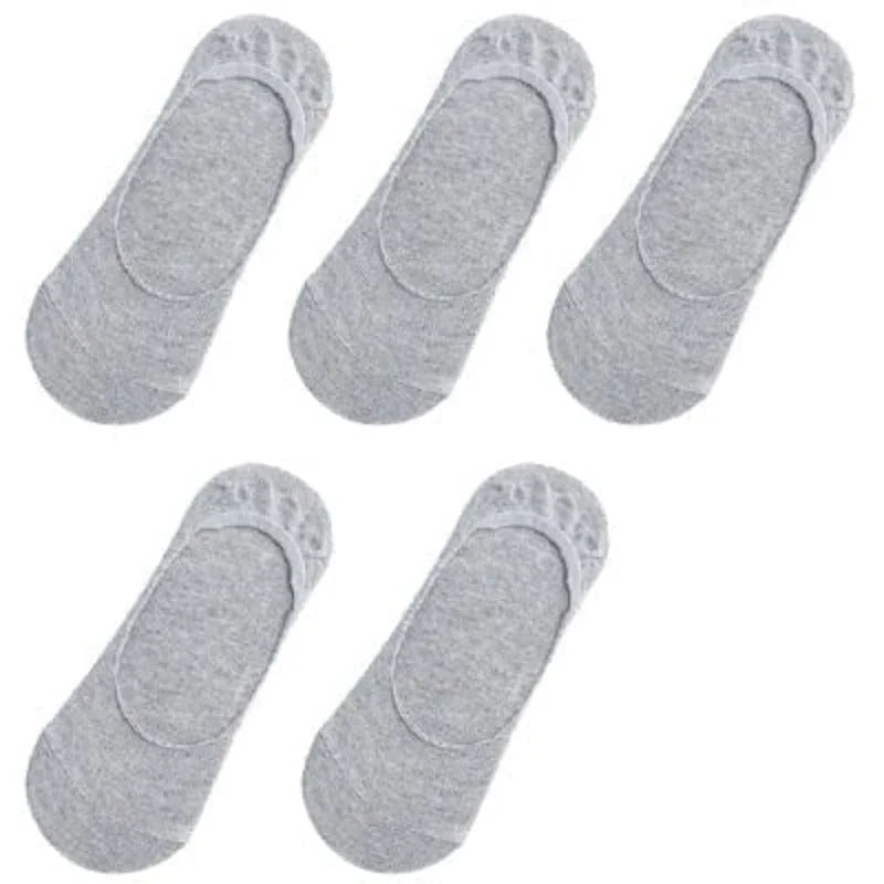 Pack de 5 paires de chaussettes de cheville pour femmes - gris / 35-40