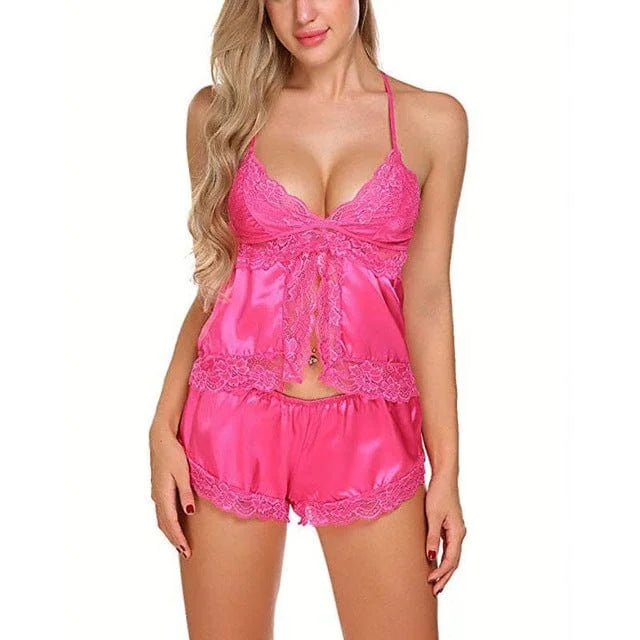 Pyjama ample en satin - rose / s