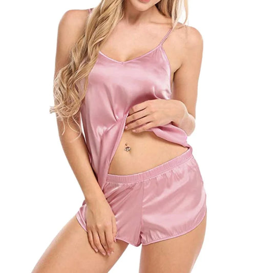 Pyjama classique pour femme - rose / s