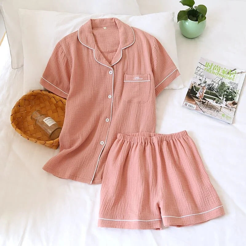 Pyjama femme avec chemise - rose / m