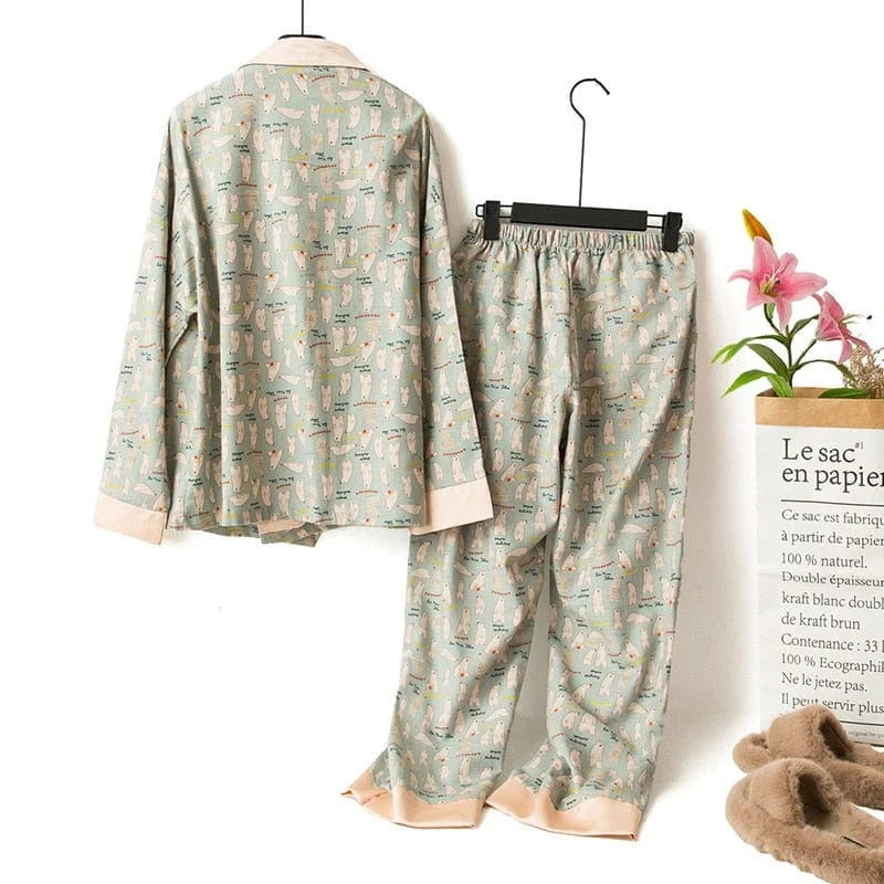 Pyjama femme avec pantalons longs