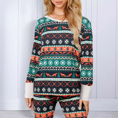 Pyjama femme de noël - vert / s