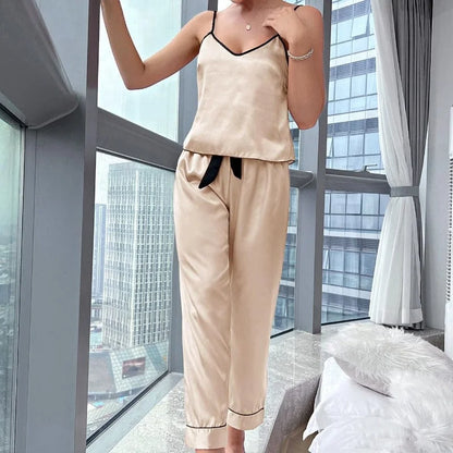 Pyjama femme en satin - doré / s