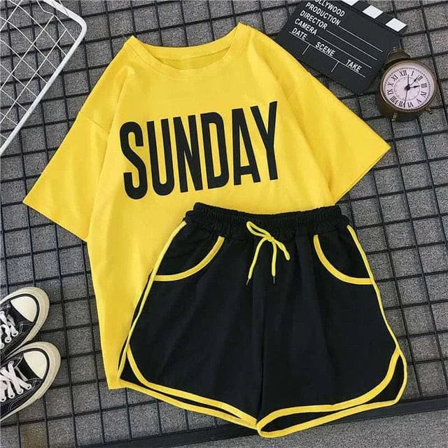 Pyjama femme sunday - jaune / s