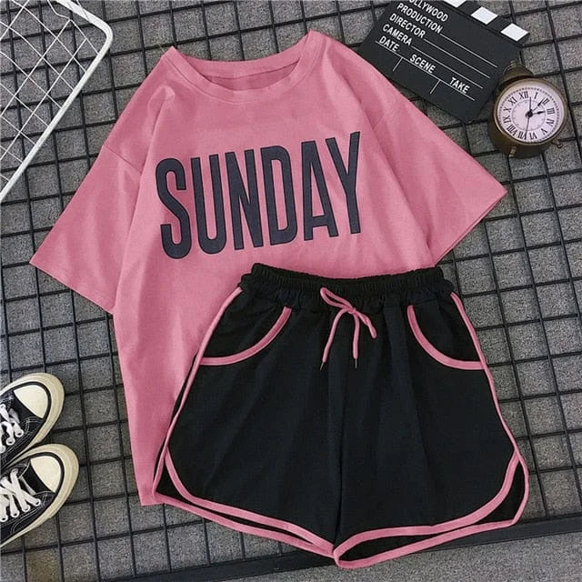 Pyjama femme sunday - rose / s