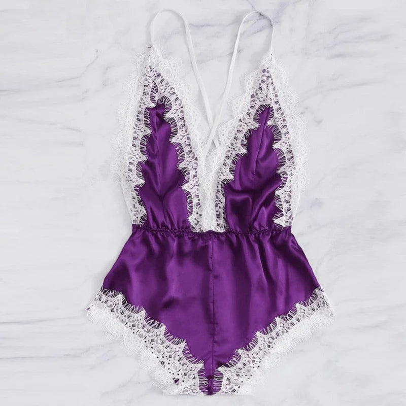 Pyjama femme une pièce - violet / s