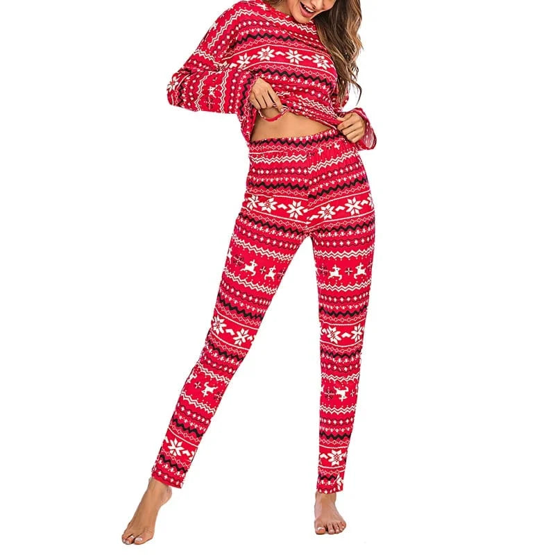 Pyjama long pour femmes avec motif de noël