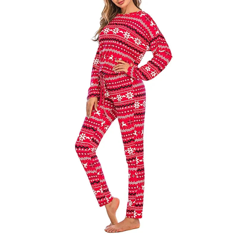 Pyjama long pour femmes avec motif de noël