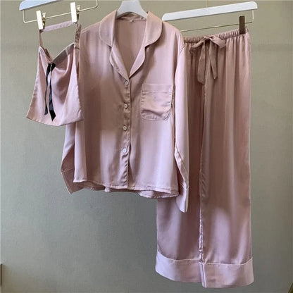 Pyjama pour femmes à manches longues - rose / s