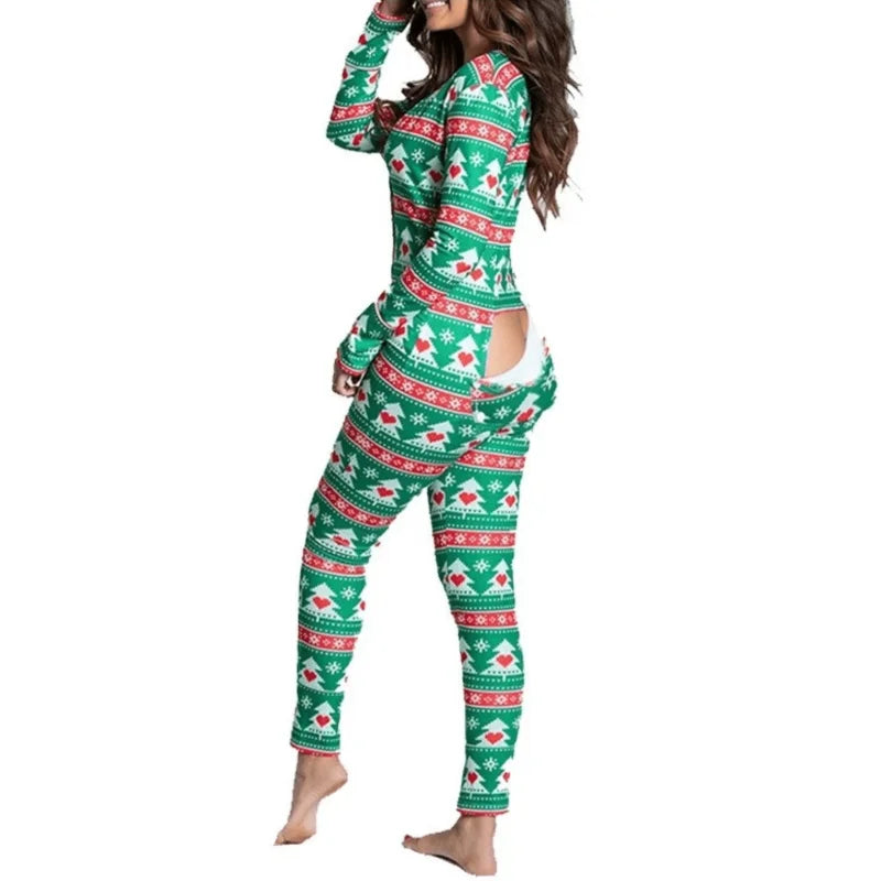 Pyjama une pièce pour femmes avec motifs de noël