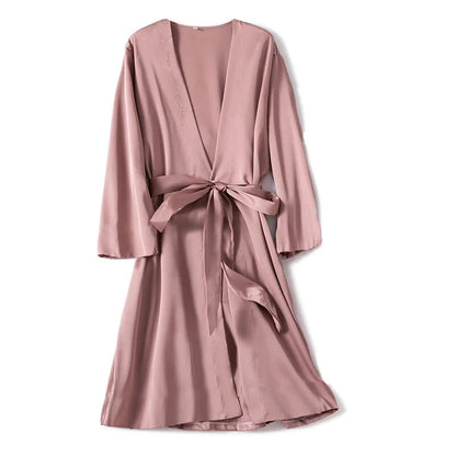 Robe de chambre classique pour femmes - rose / s
