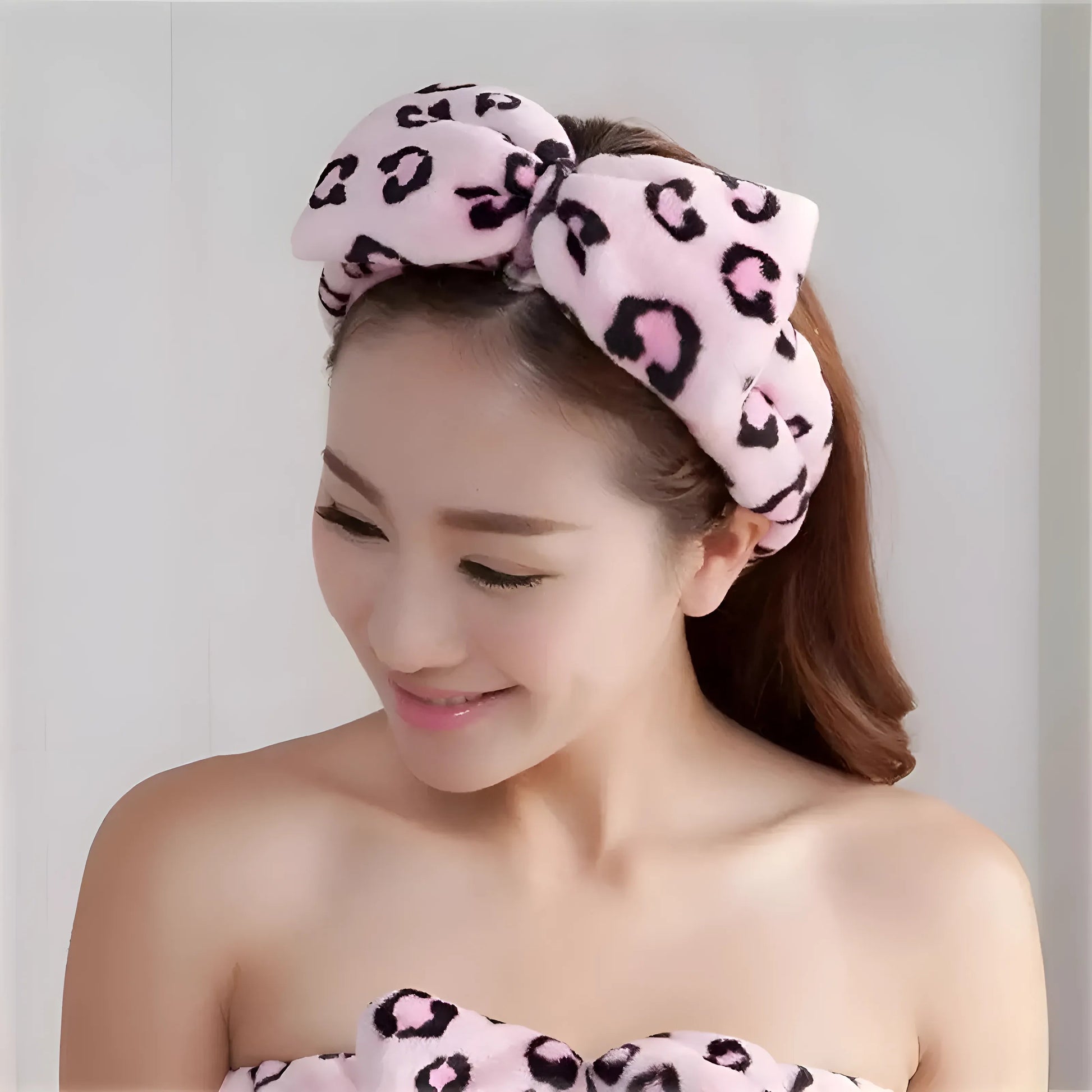 Rose Bandeau en imprimé léopard