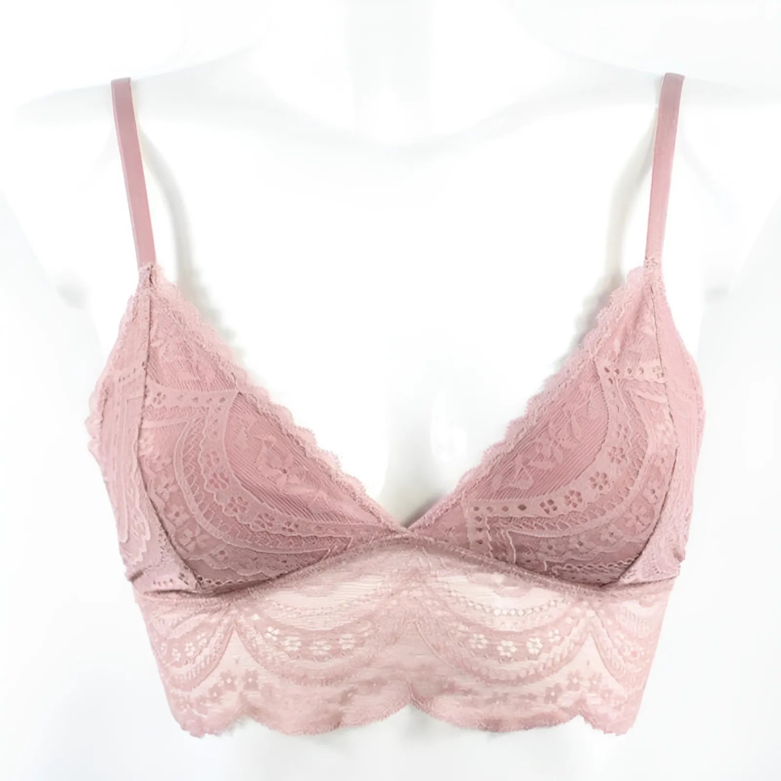 Rose Brassière triangle en dentelle avec taille basse