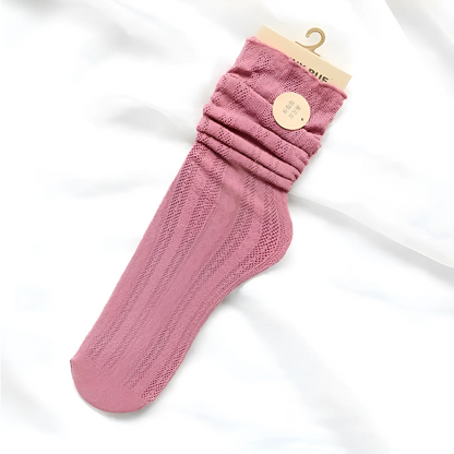 Rose Chaussettes ajourées pour femmes