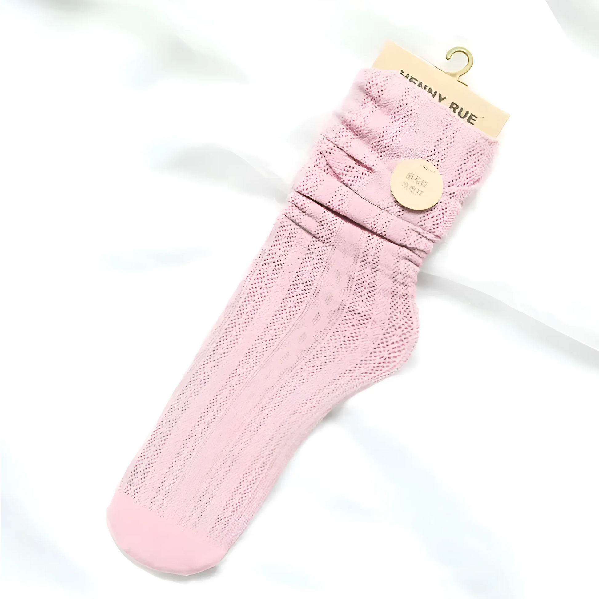 Rose clair Chaussettes ajourées pour femmes