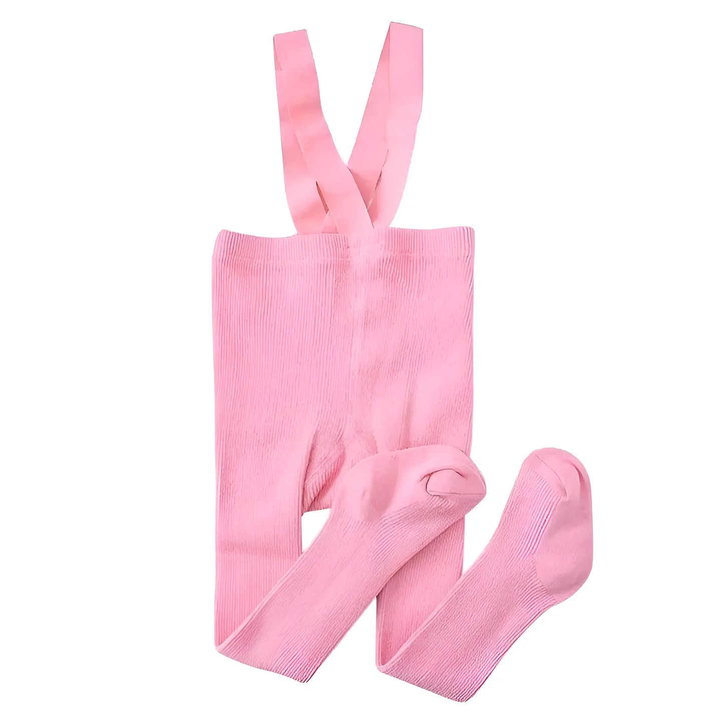Rose Collants avec bretelles pour enfants